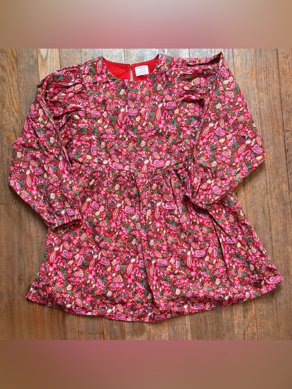 Crewcuts Girls Long Sleeve Paisley Floral Dress ~ sz 10